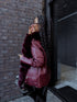 Bordeaux jacket with bordeaux fur "LUX FUR" FL47 PRE-ORDER